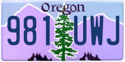 OR license plate 981UWJ