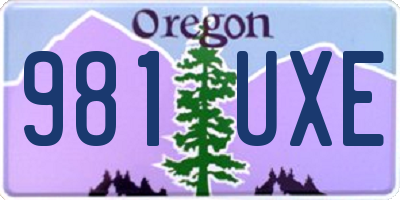 OR license plate 981UXE