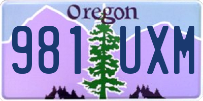 OR license plate 981UXM