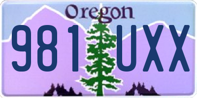 OR license plate 981UXX