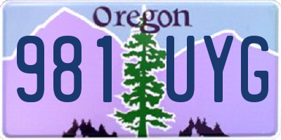 OR license plate 981UYG