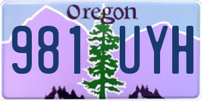 OR license plate 981UYH