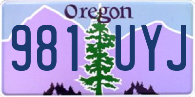 OR license plate 981UYJ