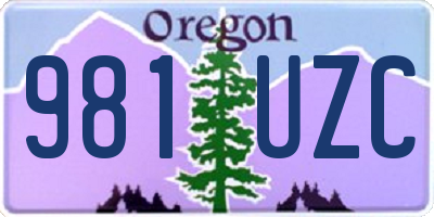 OR license plate 981UZC