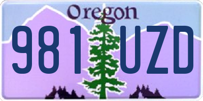 OR license plate 981UZD