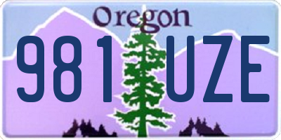 OR license plate 981UZE