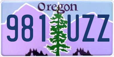 OR license plate 981UZZ