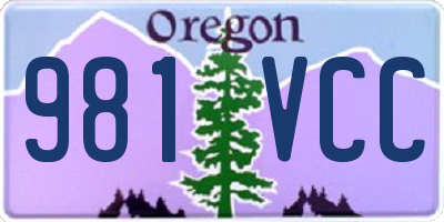 OR license plate 981VCC