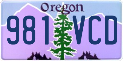 OR license plate 981VCD