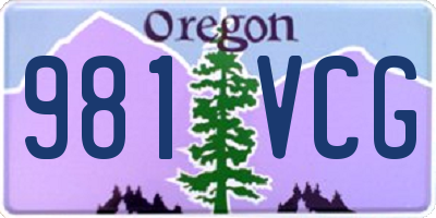 OR license plate 981VCG