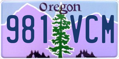 OR license plate 981VCM