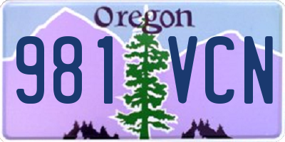 OR license plate 981VCN