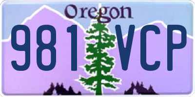 OR license plate 981VCP