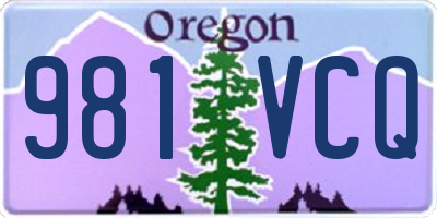 OR license plate 981VCQ