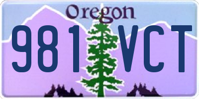 OR license plate 981VCT