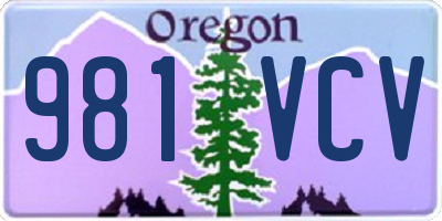 OR license plate 981VCV