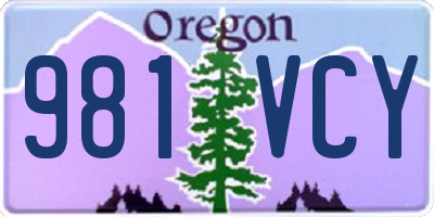 OR license plate 981VCY