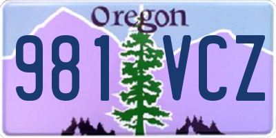 OR license plate 981VCZ