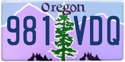 OR license plate 981VDQ