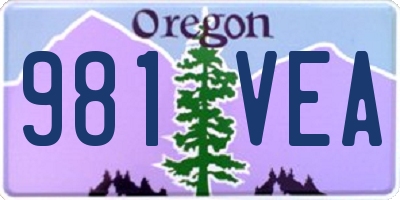 OR license plate 981VEA