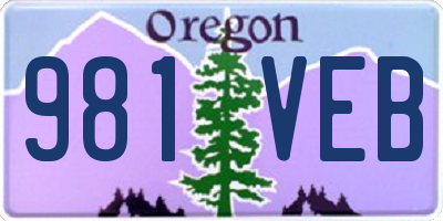OR license plate 981VEB