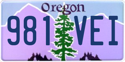 OR license plate 981VEI