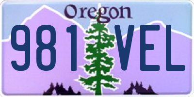 OR license plate 981VEL