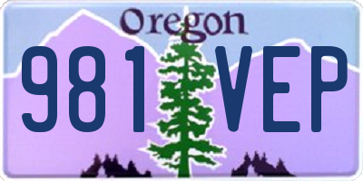 OR license plate 981VEP