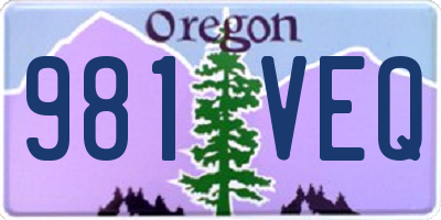 OR license plate 981VEQ