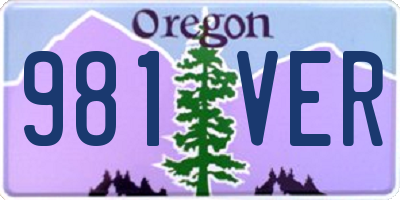 OR license plate 981VER