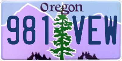 OR license plate 981VEW