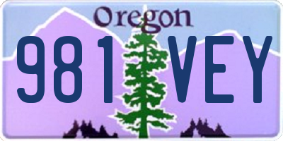 OR license plate 981VEY