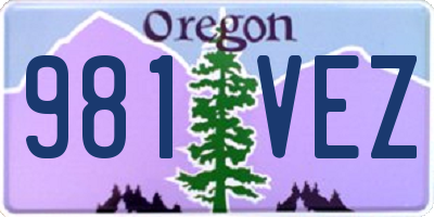 OR license plate 981VEZ