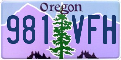 OR license plate 981VFH