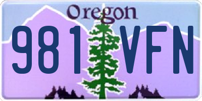 OR license plate 981VFN