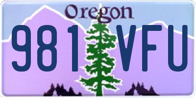 OR license plate 981VFU