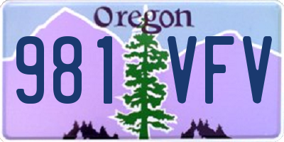 OR license plate 981VFV