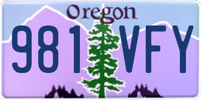 OR license plate 981VFY