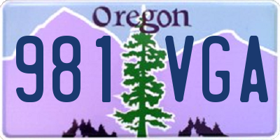 OR license plate 981VGA