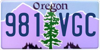 OR license plate 981VGC