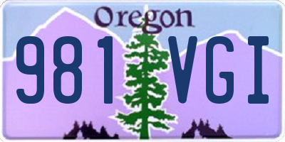 OR license plate 981VGI