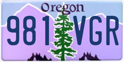 OR license plate 981VGR