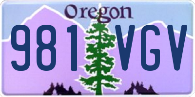 OR license plate 981VGV
