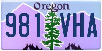 OR license plate 981VHA