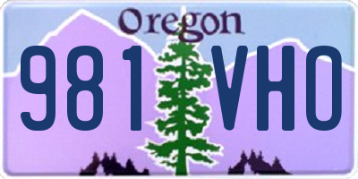 OR license plate 981VHO