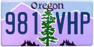 OR license plate 981VHP