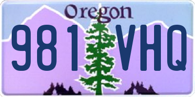 OR license plate 981VHQ