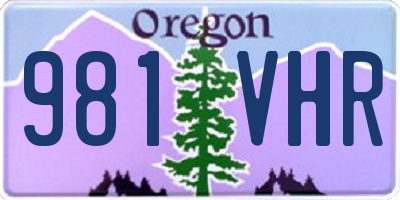 OR license plate 981VHR