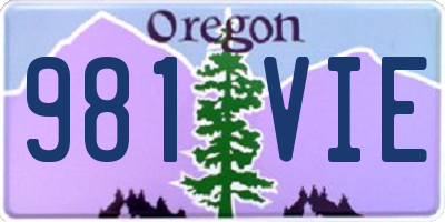 OR license plate 981VIE