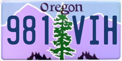 OR license plate 981VIH